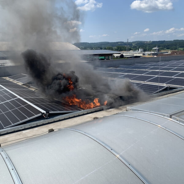 Factory’s Solar Panel Roof Set Ablaze