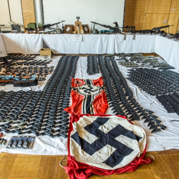Police Seize Machine Guns And Swastikas From Far-Right Biker Gangs